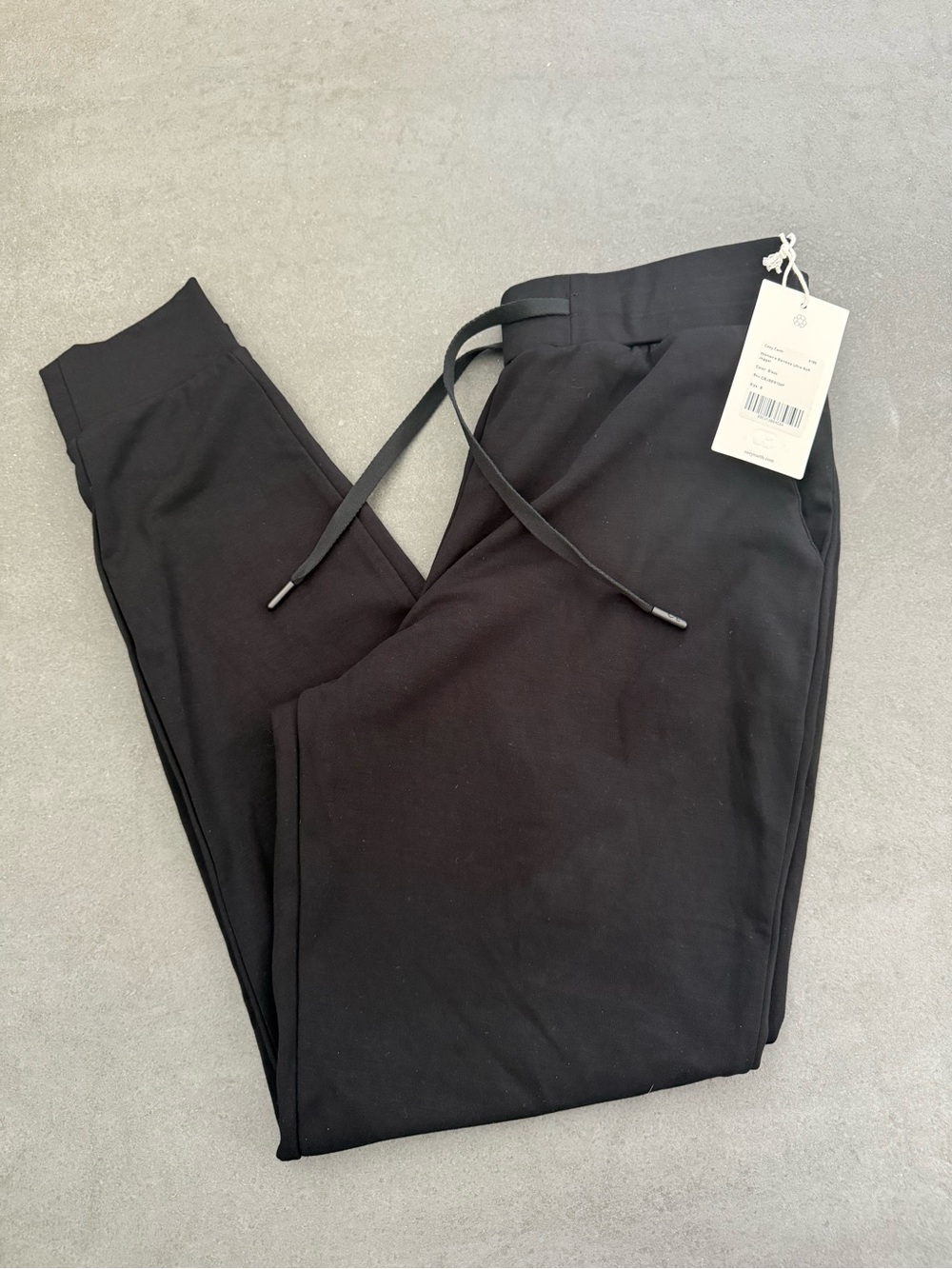 NWT Cozy Earth Women's Black Bamboo ultra soft Drawstring Jogger Pants S